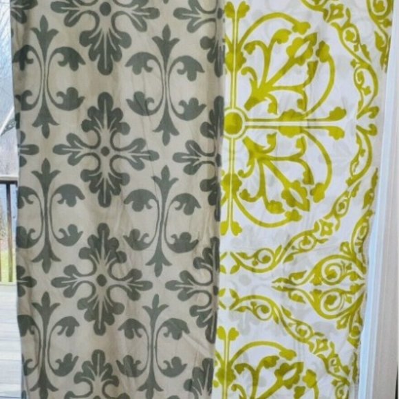Anthropologie Other - Anthropologie Fabric Double Sided Cotton Botanical Pattern Shower Curtain 72x72
